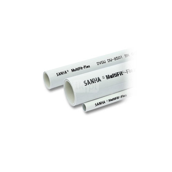 Rura PE-RT I/AL/PEHD-Xc SANHA MultiFit Flex 63 mm x 4.5 mm kolor biały - sztanga 5 m wielowarstwowa gładka