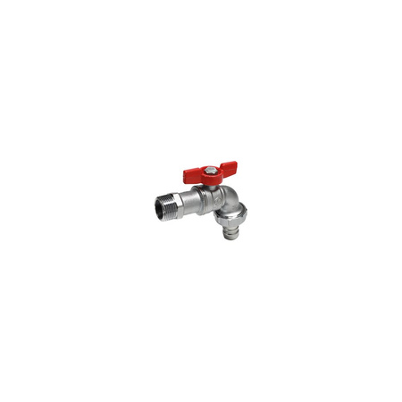 Zawór wodny GIACOMINI R620 (czerwony) GZ 1/2'' x przyłącze do węża 15mm