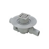 Wpust VIEGA 49216 z 1 przyłączem DN 50, odpływ pionowy, kratka 100x100mm stal