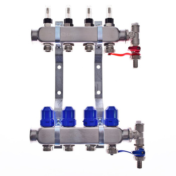 Rozdzielacz INOX do OP z przepływ. - QIK MAGNET III - RNZT-2-50-M - 3 sekcje