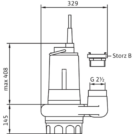 Pompa zanurzeniowa do ścieków WILO EMU KS 20 DS. żeliwo 3x 400V, moc 2.8W 50 Hz