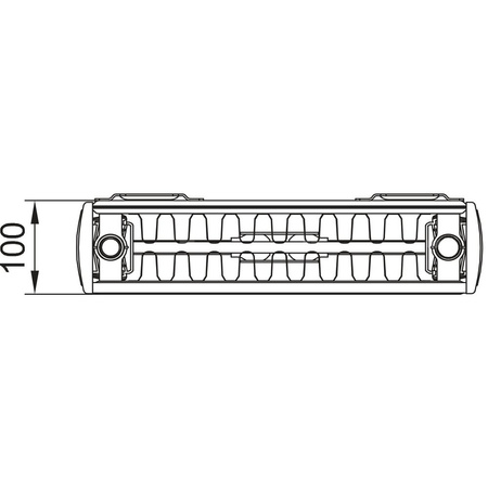 Grzejnik płytowy typ 22 KERMI X2 Verteo Profil, boczna osłona wym. 2200 x 600 mm, kolor biały, moc 2648 W