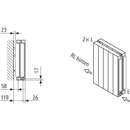 Grzejnik płytowy typ 22 KERMI HVN wym. 800 x 490 mm, kolor biały, moc 997 W