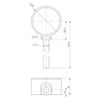 Termometr bimetaliczny AFRISO BiTh fi 63 mm 0…60'C tuleja 100 mm połączenie rad