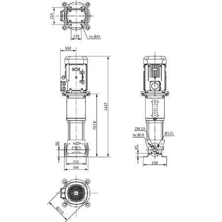 Wysokociśnieniowa pompa do wody Wilo-Helix V 2204-2/16/V/KS/400-50