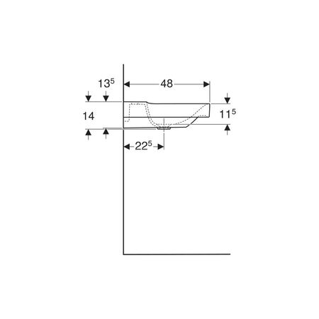 Zawór zestawu odpływowego Geberit ze swobodnym przepływem i pokrywą odpływu: Chrom błyszczący, L=5cm