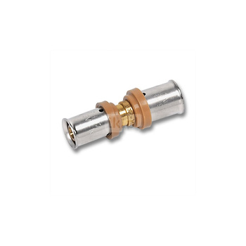 Mufa SANHA 3fit Press redukcja trzyczęściowy, mosiądz, 50 mm x 32 mm (zw x zw)