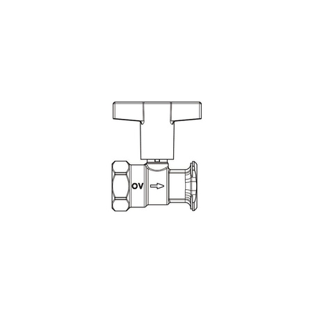 Optibal P, zawór kulowy pompowy, z zaworem stopowym, DN 32, 1 1/4GW