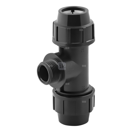 Trójnik skręcany z gwintem zewnętrznym do rur PE PN16 40 mm x 1 1/2