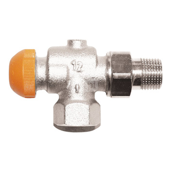 Zawór grzejnikowy termostatyczny HERZ TS-98-V kątowy spec. z nastawą wstępną, połączenie 3/8'' (niklowanie)