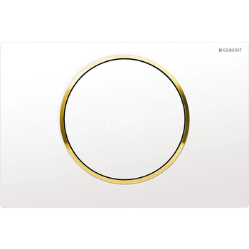 Przycisk uruchamiający Geberit Sigma10, przedni, biały-złoty-biały, okrągły