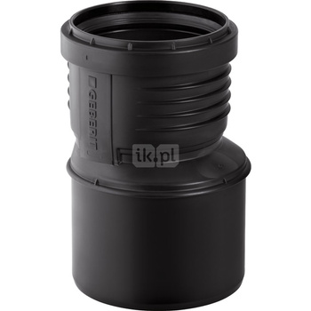 Zwężka GEBERIT Silent-PP redukcja, PP / PP, 125 mm, DN 125 x 110 mm x DN 100 (końcówka wciskowa x mufa wciskowa), (głębokość: 14.5 mm) z uszczelką