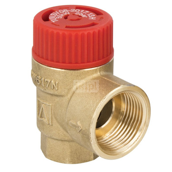 Zawór przelewowy AFRISO MS mosiądz 3 bar GW 1/2'' x 3/4''