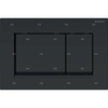 Przycisk uruchamiający Geberit Sigma20, przedni, czarny mat-czarny-czarny mat, easy-to-clean, prostokątny