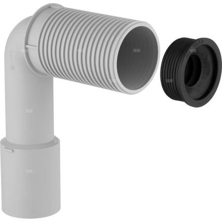 Łuk odpływu, 40 x 50, wykonanie tworzywo sztuczne / szary