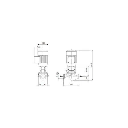 Jednostopniowa pompa in-line TP 25-50-2 A-O-A-BQQE-AW1