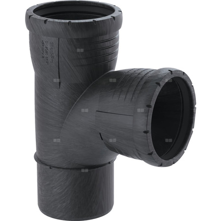 Trójnik GEBERIT Silent-Pro 87.5' PP 90 mm x 90 mm x 90 mm (mufa z tworzywa sztucznego do spawania/zgrzewania x mufa z tworzywa sztucznego do spawania/zgrzewania x króciec z tworzywa sztucznego do spawania/zgrzewaniania)