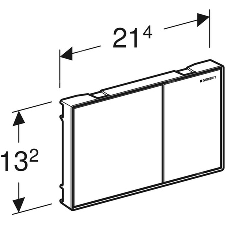 Przycisk uruchamiający Geberit Sigma60, przedni, chrom, prostokątny
