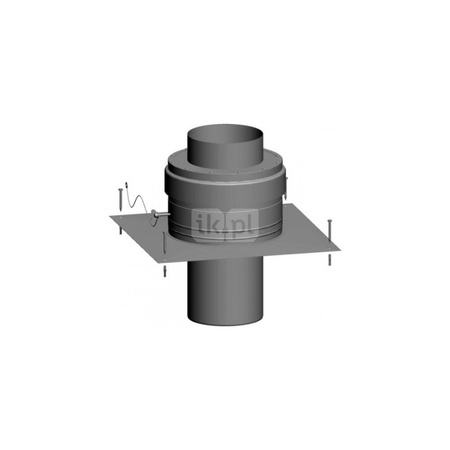 Pokrycie szachtu kominowego z rurą stali szlachetnej DN 250