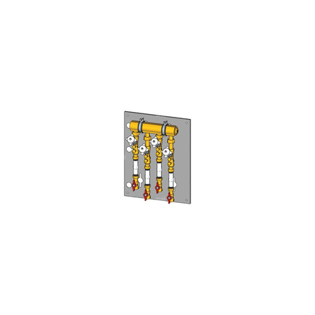 JEDNOSTKA POMIAROWA Z SZABLONEM DLA 3 ODBIORCÓW BEZ WODOM, Z. RÓWNOWAŻ 1 1/4" x 3/4 - 3"