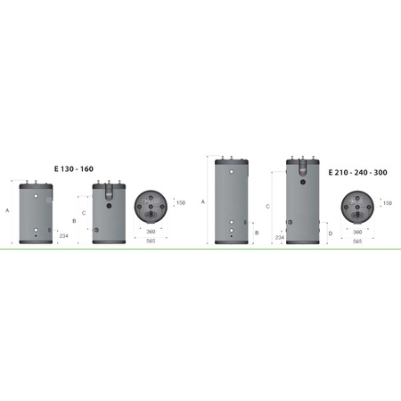 Zasobnik c.w.u. ACV SMART E 130 pojemność 130 l, stal nierdzewna