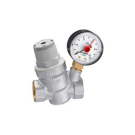 Regulator ciśnienia – wersja skośna, z manometrem 3/4" praca w wysokiej temperaturze