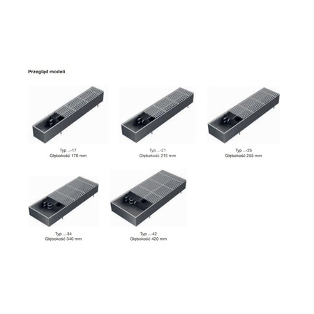 Grzejnik konwektorowy ZEHNDER Terraline 340/2888mm, kolor Czarny, moc 5500W