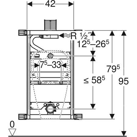 Element montażowy do pisuaru GEBERIT Kombifix