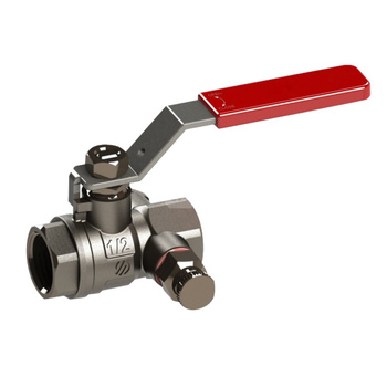 Zawór odcinający kulowy z korkiem upustowym (pełen przelot), typ V3000B, Pnom 2,0 Mpa, 1 1/2"
