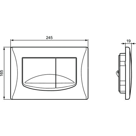 SOLEA PRZYCISK CHROM LOGO IS