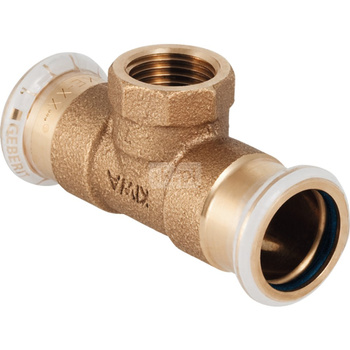 Trójnik GEBERIT Mapress Kupfer FKM przejściowy 90' Cu 35 mm x 1/2'' x 35 mm (mufa zaciskowa x GW x mufa zaciskowa)