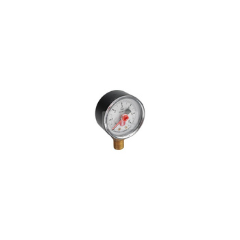 Manometr z rurką Bourdona GIACOMINI R225 (wersja mimośródowa) 0/10 bar Gwint zewnętrzny 1/4'' fi 52 mm, kl. 1,6%