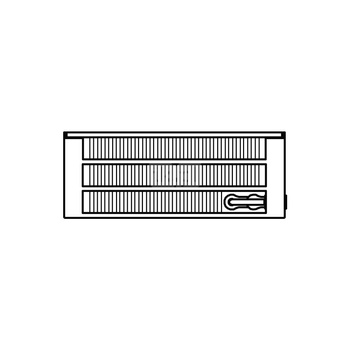 Konwektor Kermi V-Kon S Typ33 BH280x194x700mm QN1106, weiß, 6 bar, o. Abd., Vent. re