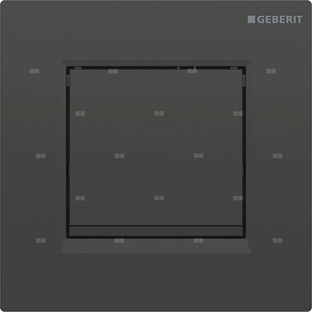 Pneumatyczny zawór spłukujący Geberit do pisuaru, ręczny, Typ 20, czarny, prostokątny