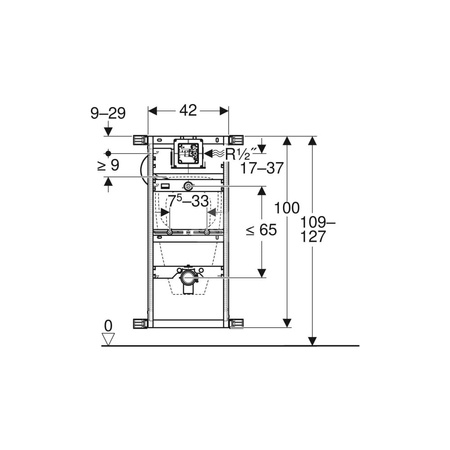 Wąż spłukujący Geberit do pisuaru, długi