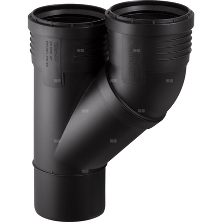 Trójnik GEBERIT Silent-PP PP 90 mm x 90 mm x 90 mm (mufa z tworzywa sztucznego do spawania/zgrzewania x króciec z tworzywa sztucznego do spawania/zgrzewaniania x mufa z tworzywa sztucznego do spawania/zgrzewania)