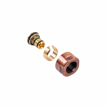 Adapter na alupex CYLINDER, GW 24-19-fi16x2, Miedź szczotkowana (A58502I)