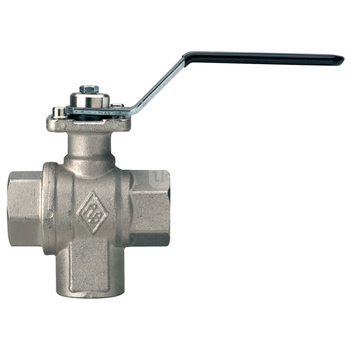 Zawór kulowy trójdrożny EFAR Art. 3110(T) 3/4'' kołnierz x kołnierz x kołnierz