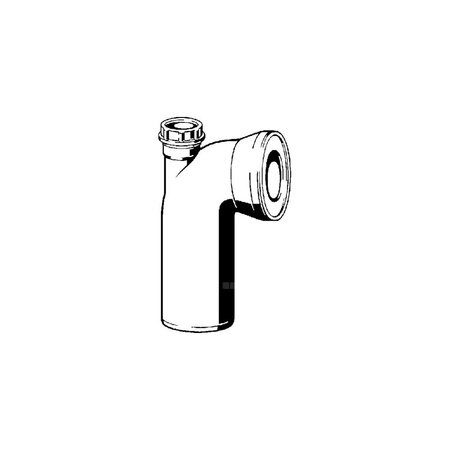 Rura kątowa przyłączeniowa WC VIEGA 38111 90' fi110 mm, długość 230 mm tworzywo sztuczne, kolor biały