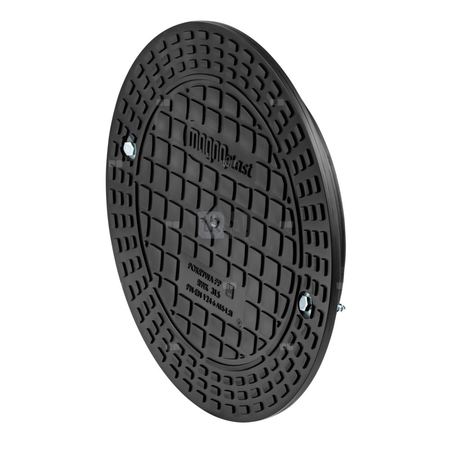 Pokrywa MAGNAPLAST typ 425 PP/żeliwo 448 mm x 48 mm, otwór 396 mm