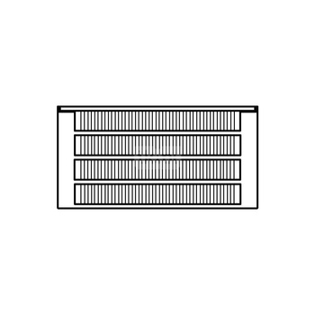 Konwektor Kermi Kon m. Str. Typ44 BH280x255x2000mm QN4334, weiß, 6bar, o. Abd., AB Uni.