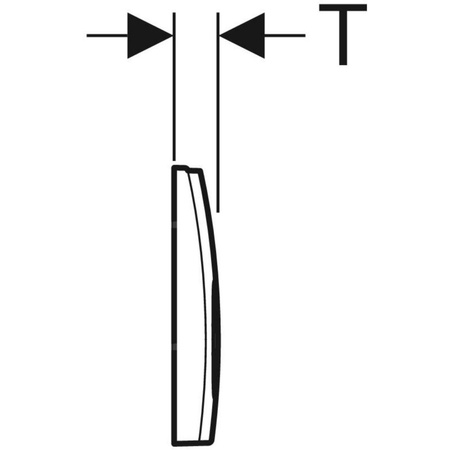 Przycisk uruchamiający Geberit Delta25, przedni, biały-alpin, okrągły