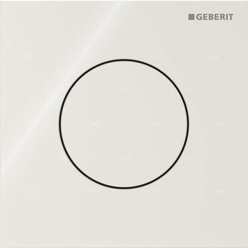 Pneumatyczny zawór spłukujący Geberit do pisuaru, ręczny, Typ 40, szkło sand grey, okrągły