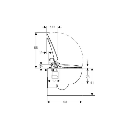 Elementy mocujące krótkie do zestawu deski sedesowej Geberit AquaClean 4000 z wiszącą miską WC (2 szt.)
