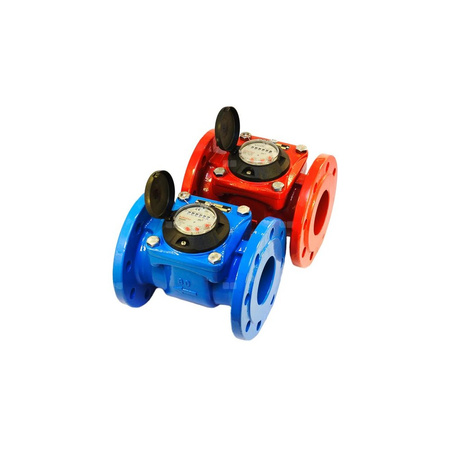 Wodomierz śrubowy MWN NUBIS, z poziomą osią wirnika, w wykonaniu IP65 do wody gorącej T130- przystosowany do optycznego lub indukcyjnego odczytu wskazań (Ti/Ir), MWN130 50 Nubis, IP65, R40, DN 50, kołnierz