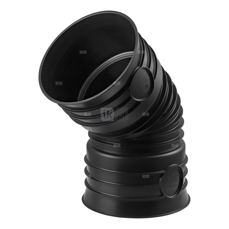 Kolano 90' MAGNAPLAST MAGNACOR MCB, PP (czarny), DN 200 (wz x ww), do kanalizacji