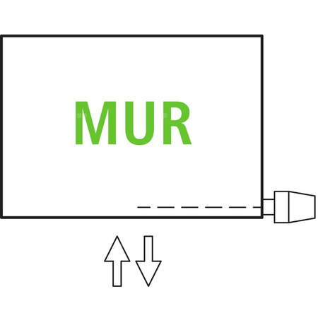 Grzejnik płytowy typ 22 KERMI V-HHV wym. 350 x 1900 mm, kolor biały, moc 2447 W