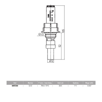 Przepływomierz do belki rozdzielacza, H3/4,