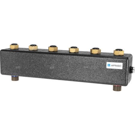 Rozdzielacz do instalacji c.o. AFRISO KSV 90-3 HW GZ 1'', 3-obieg. Nakrętka 1'', max. 50 kW