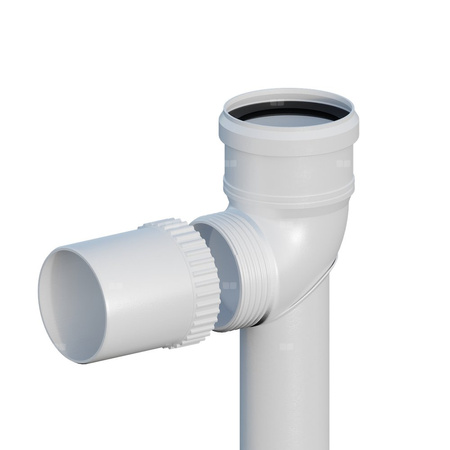 Kolano PP 87 st. skręcane DN80mm na podstawie L500mm z uszczelką [EPDM]